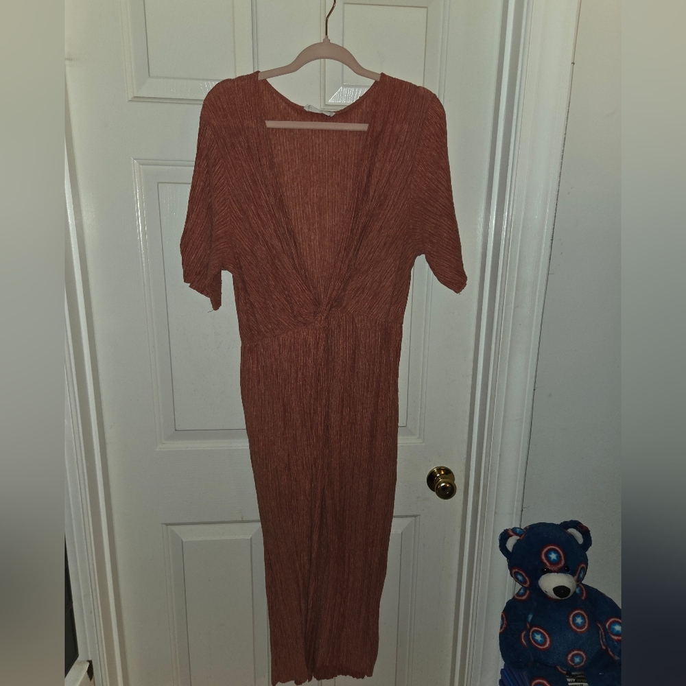 FINAL PRICE!! All in Favor Terracotta Midi Dress - Picture 2 of 8